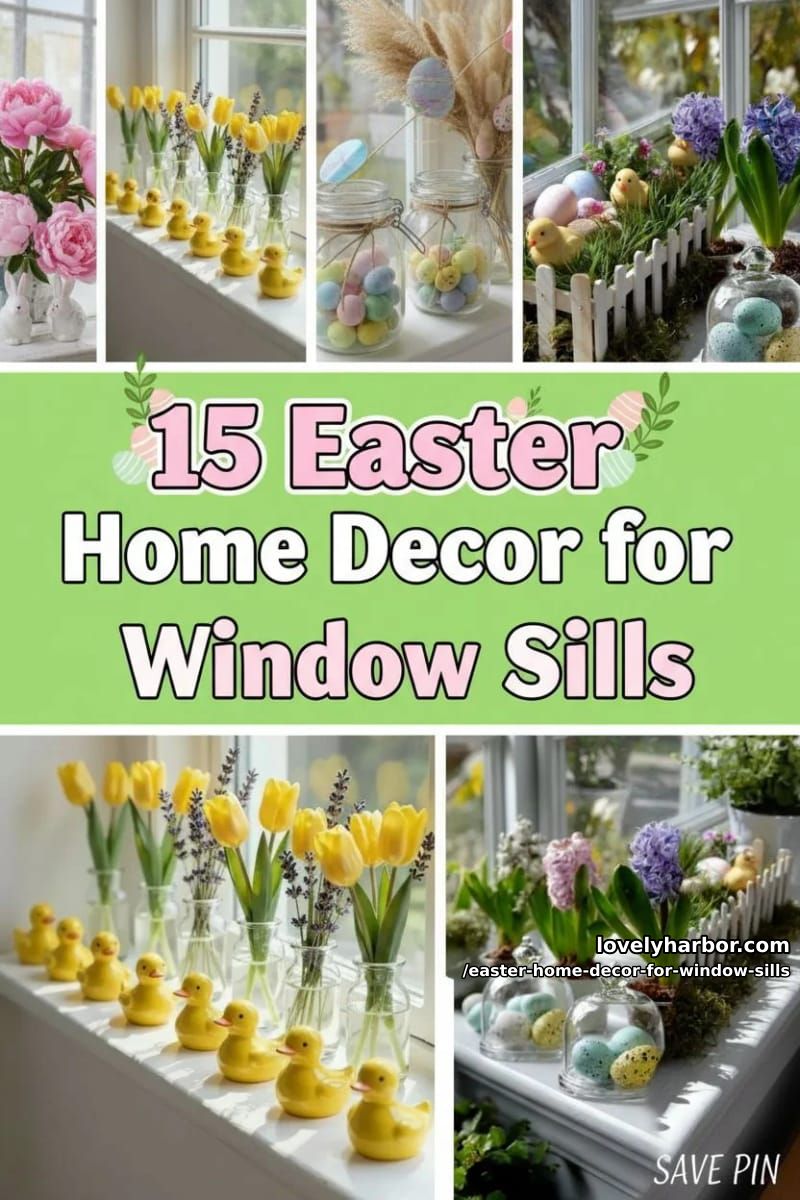 15 Easter Home Decor for Window Sills That Feels Fresh and Festive 40 easter home decor for window sills - Collage 39