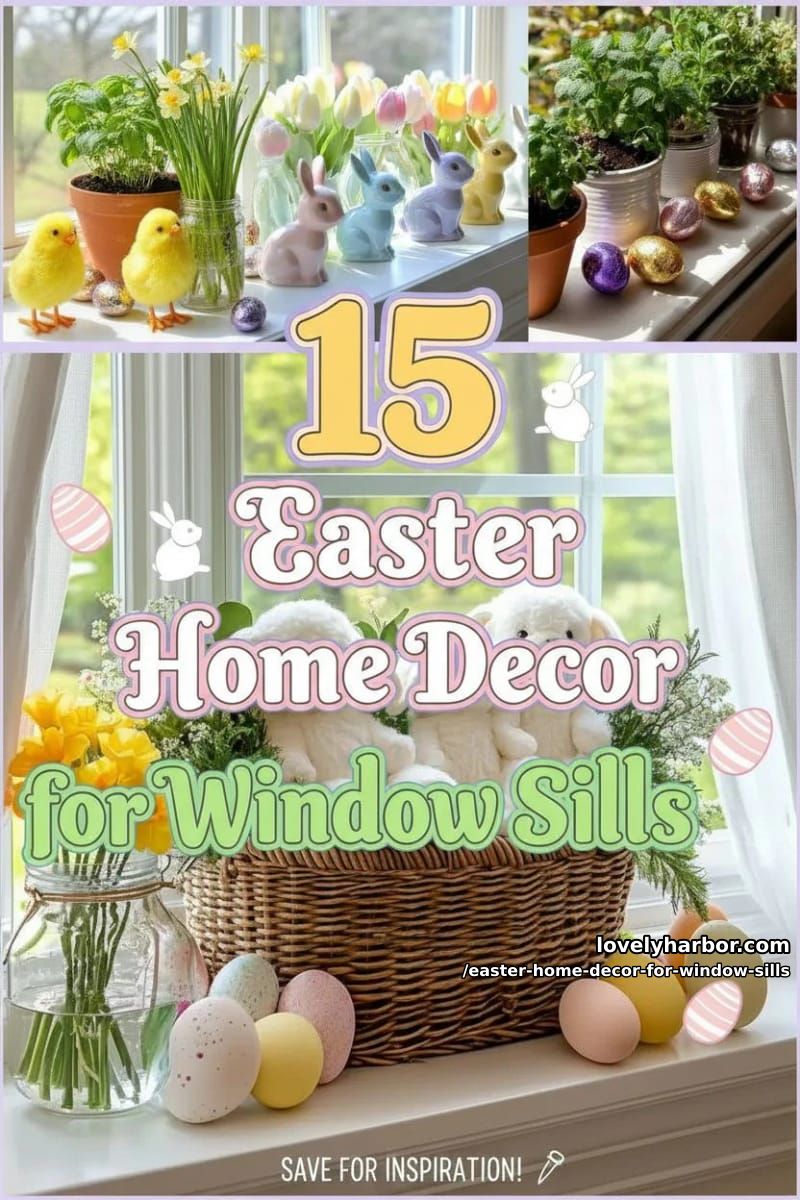 15 Easter Home Decor for Window Sills That Feels Fresh and Festive 41 easter home decor for window sills - Collage 40
