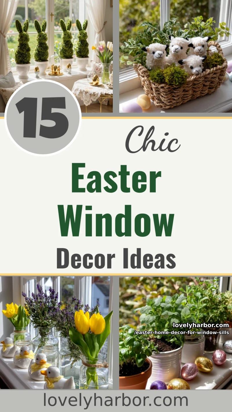15 Easter Home Decor for Window Sills That Feels Fresh and Festive 46 easter home decor for window sills - Collage 45