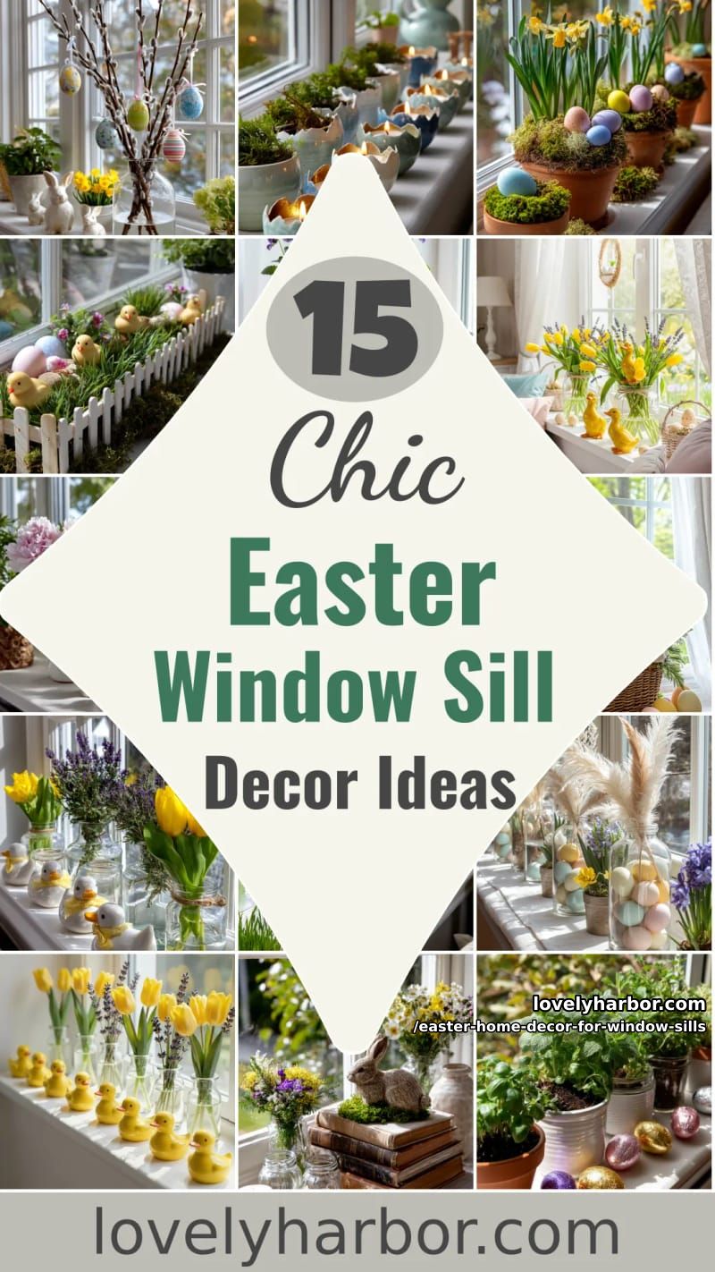 15 Easter Home Decor for Window Sills That Feels Fresh and Festive 50 easter home decor for window sills - Collage 49