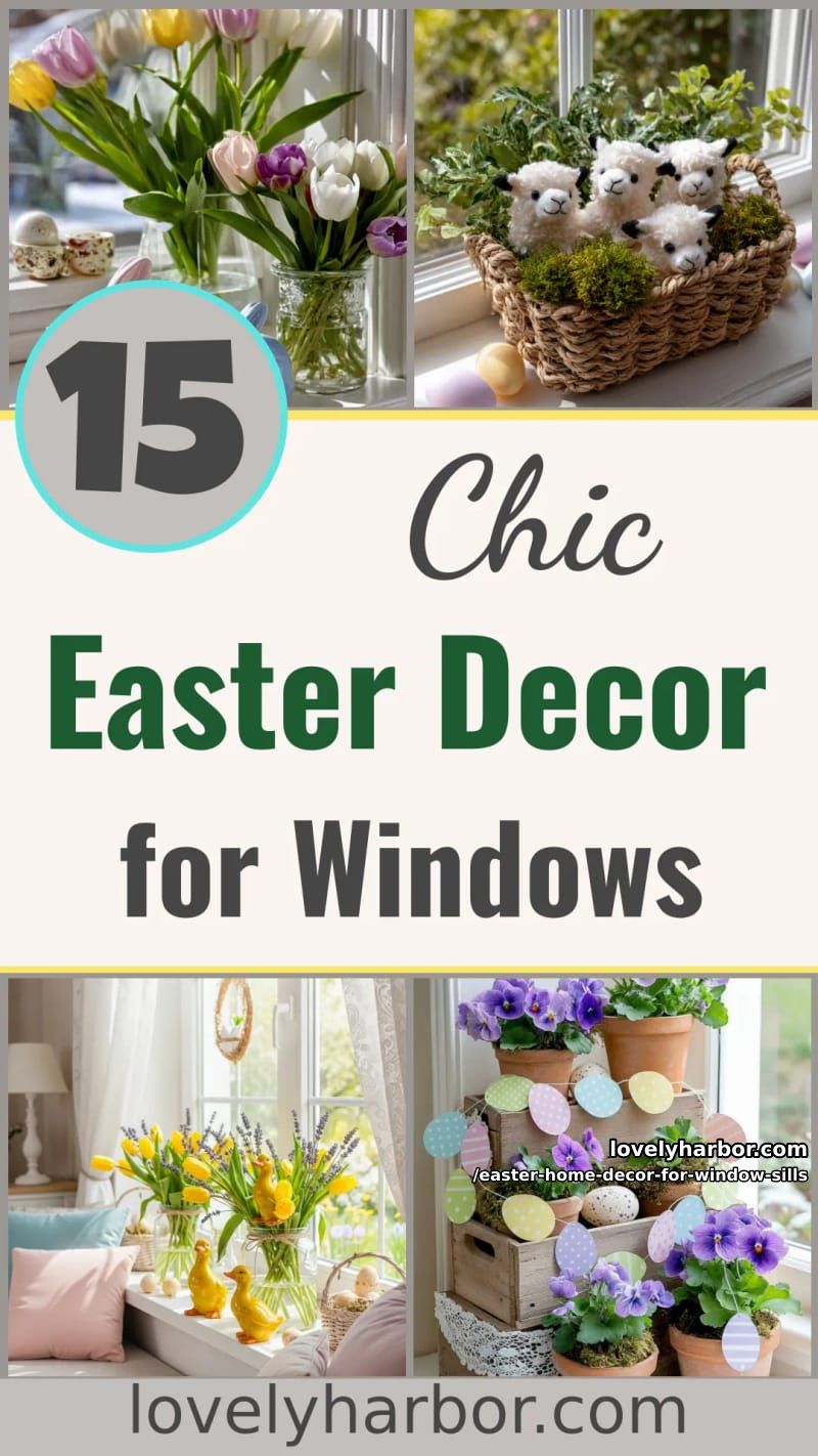15 Easter Home Decor for Window Sills That Feels Fresh and Festive 51 easter home decor for window sills - Collage 50