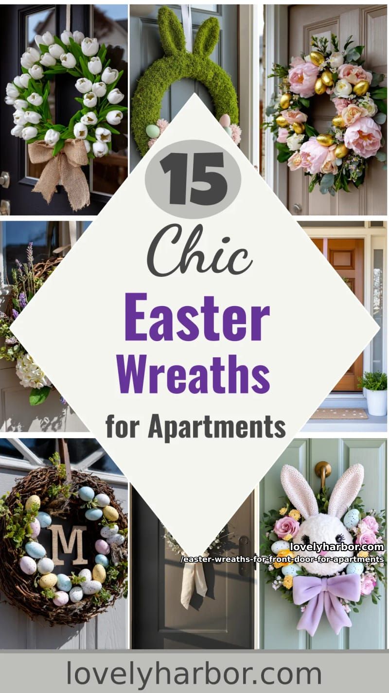 15 Easter Wreath For Front Door For Apartments That Add Instant Cheer 56 easter wreaths for front door for apartments - Collage 55