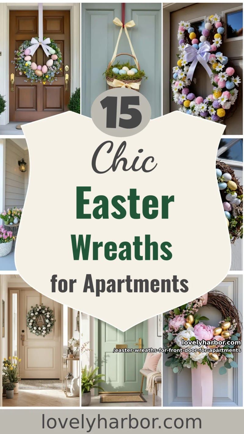15 Easter Wreath For Front Door For Apartments That Add Instant Cheer 59 easter wreaths for front door for apartments - Collage 58
