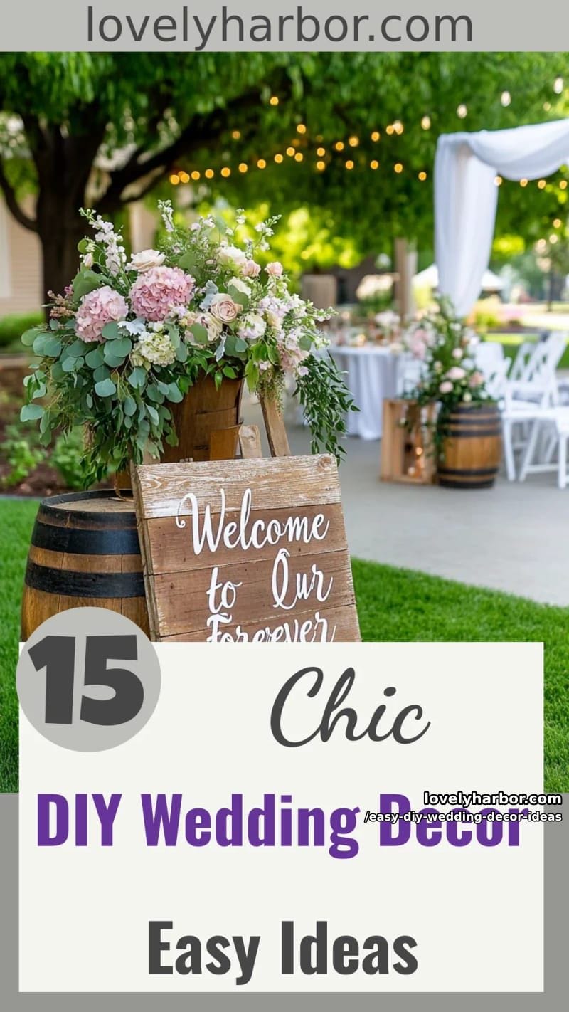 15 Easy DIY Wedding Decor Ideas for a Chic Wedding Set 53 easy diy wedding decor ideas - Collage 52