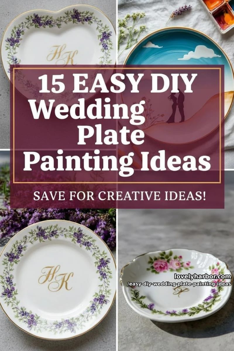 15 Easy DIY Wedding Plate Painting Ideas for a Stunning Tablescape 33 easy diy wedding plate painting ideas - Collage 32