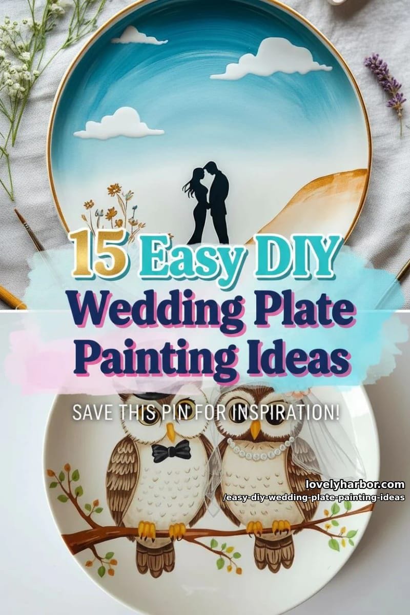 15 Easy DIY Wedding Plate Painting Ideas for a Stunning Tablescape 36 easy diy wedding plate painting ideas - Collage 35