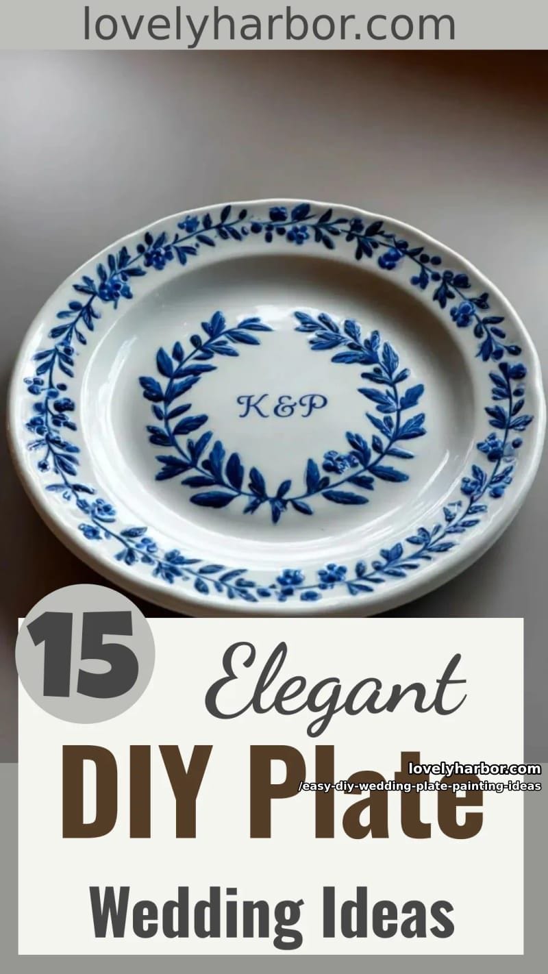 15 Easy DIY Wedding Plate Painting Ideas for a Stunning Tablescape 44 easy diy wedding plate painting ideas - Collage 43