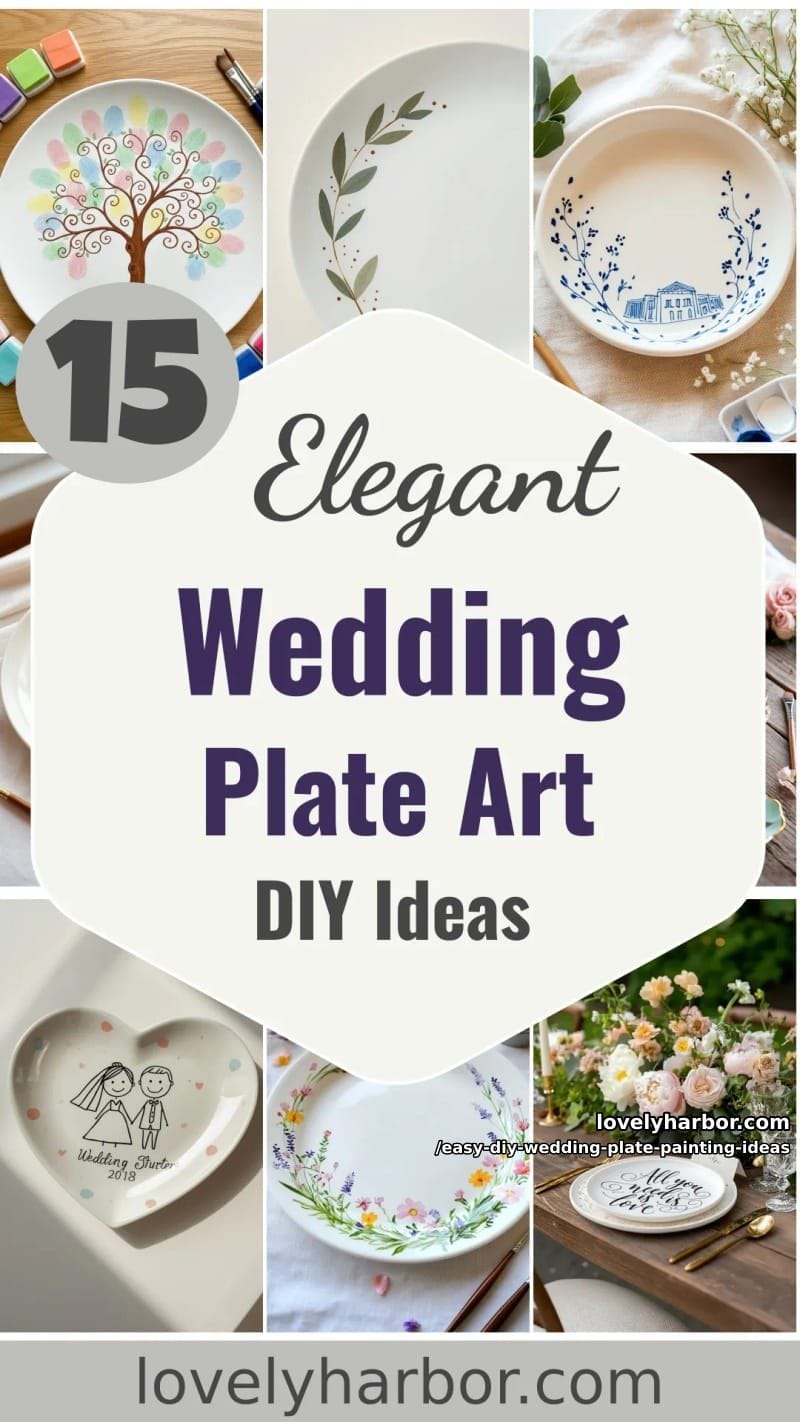 15 Easy DIY Wedding Plate Painting Ideas for a Stunning Tablescape 45 easy diy wedding plate painting ideas - Collage 44