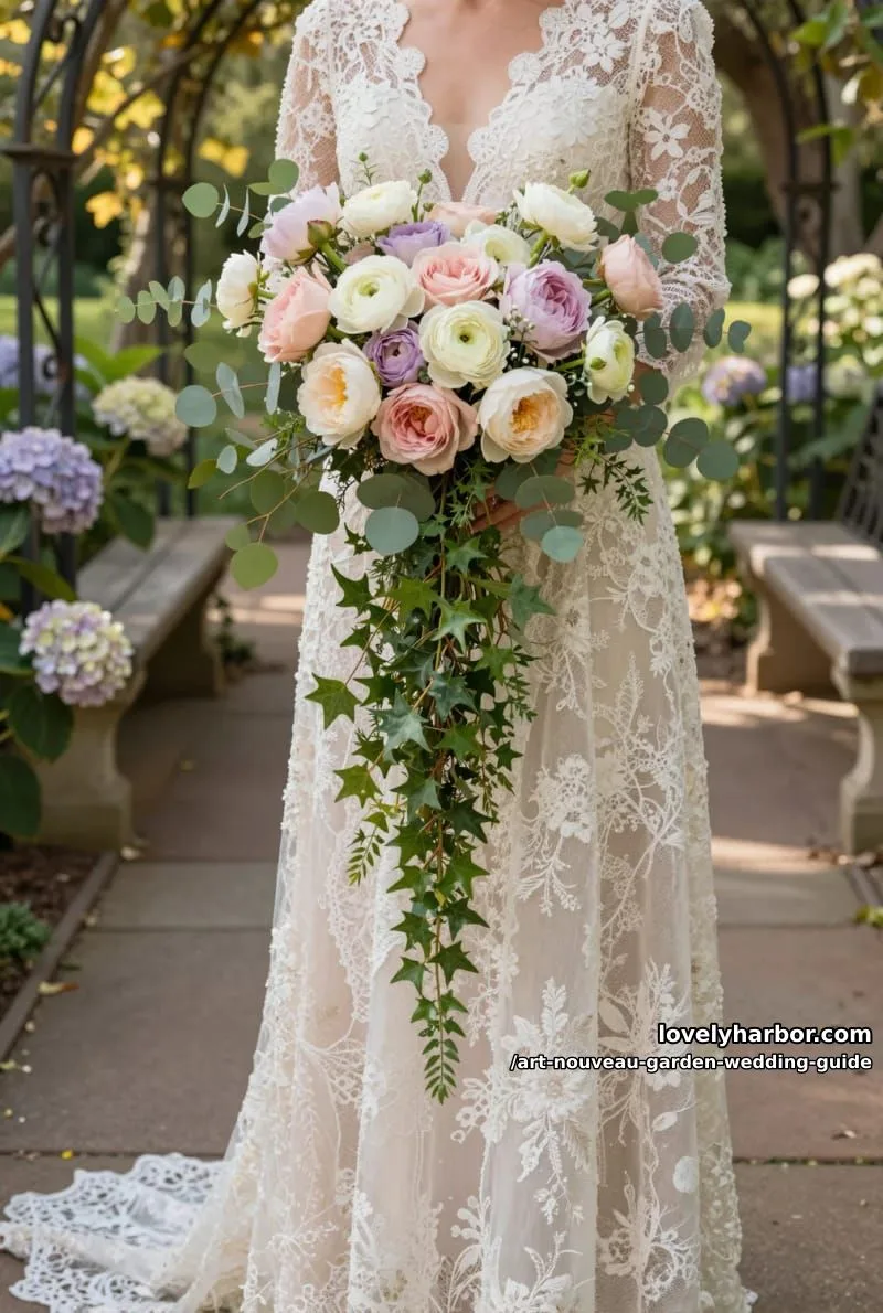 The Ultimate Art Nouveau Garden Wedding Guide: Timeless Romance Meets Nature 9 flowing, asymmetrical arrangements 1