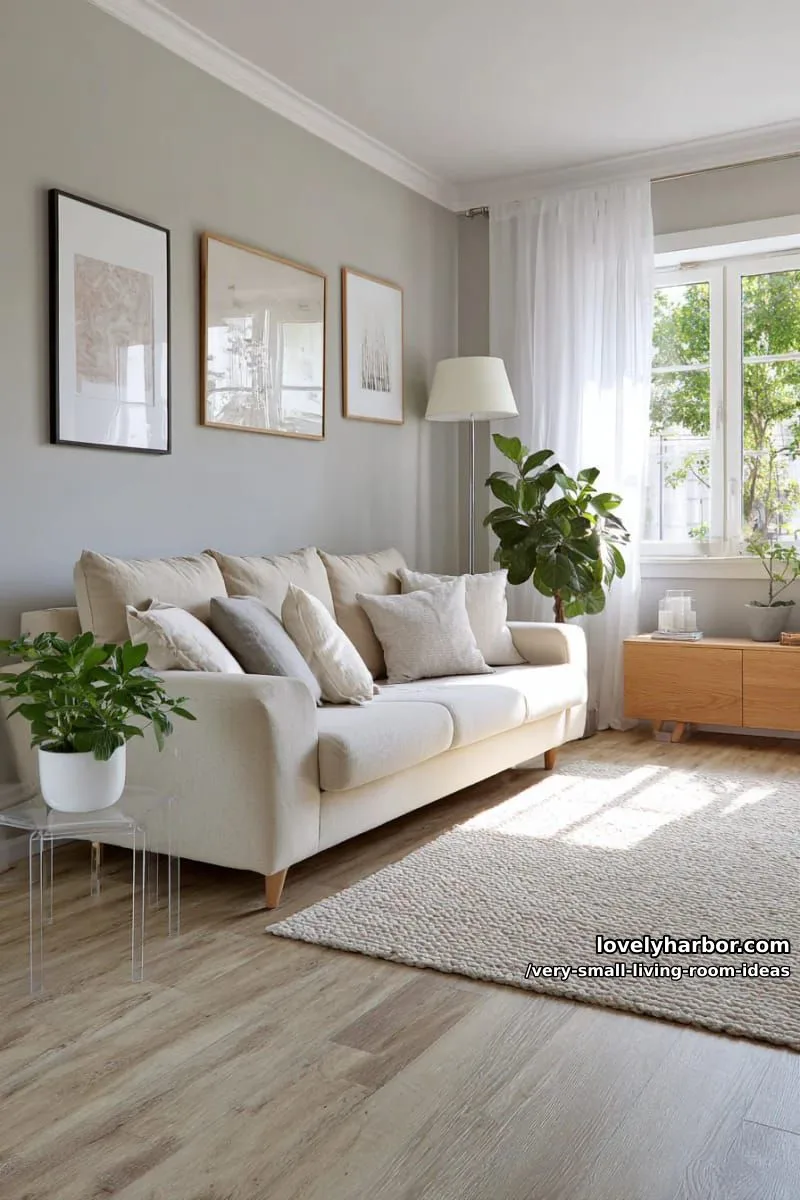 glass or acrylic side tables that almost disappear in the room 1