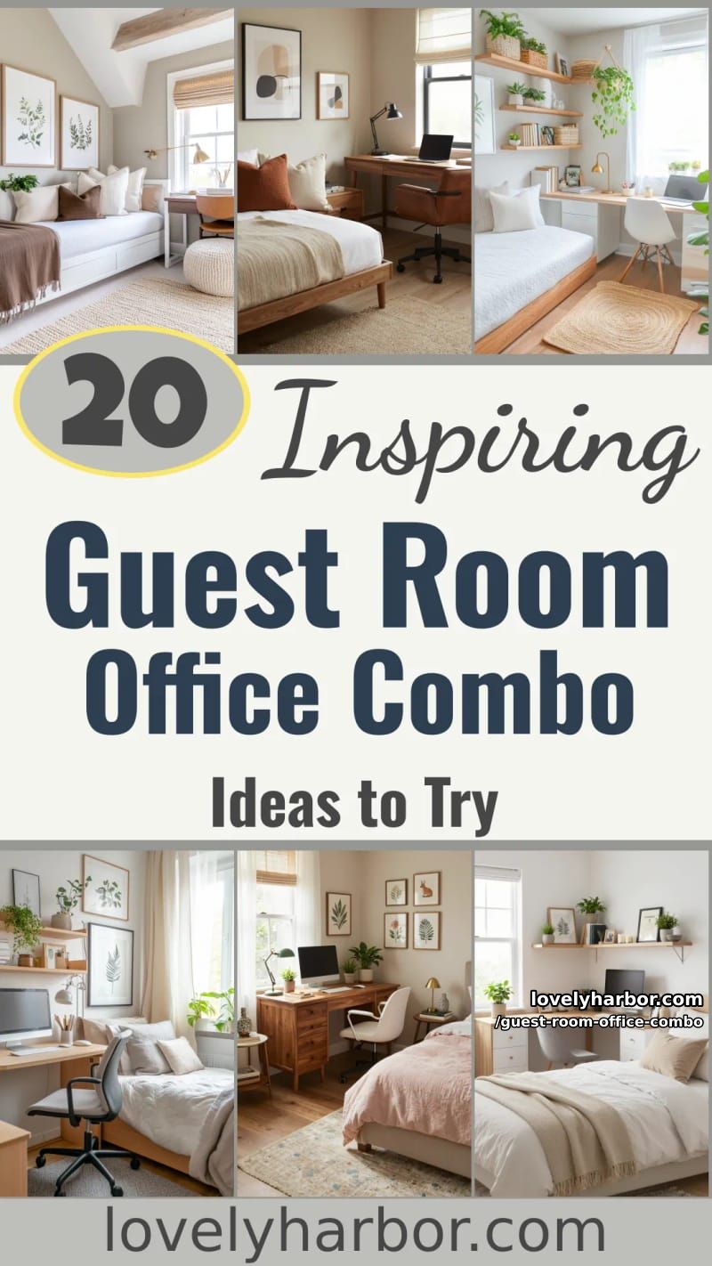 20 Inspiring Guest Room Office Combos to Try This Year 36 guest room office combo - Collage 35