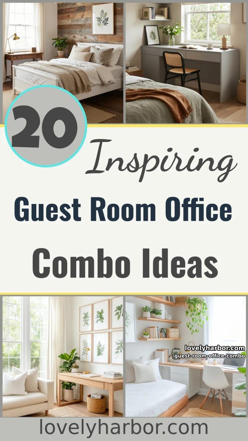 20 Inspiring Guest Room Office Combos to Try This Year 37 guest room office combo - Collage 36