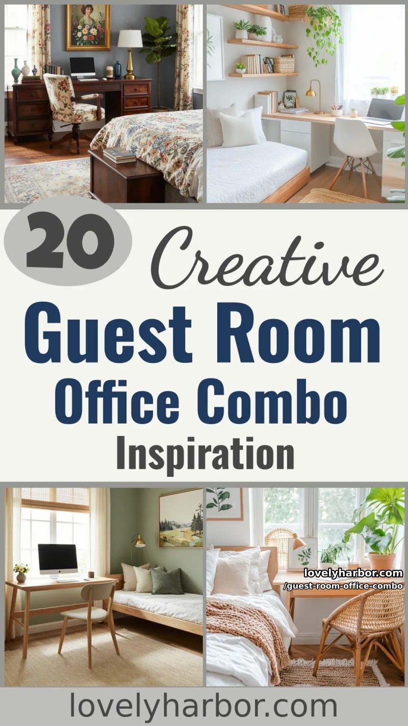 20 Inspiring Guest Room Office Combos to Try This Year 39 guest room office combo - Collage 38