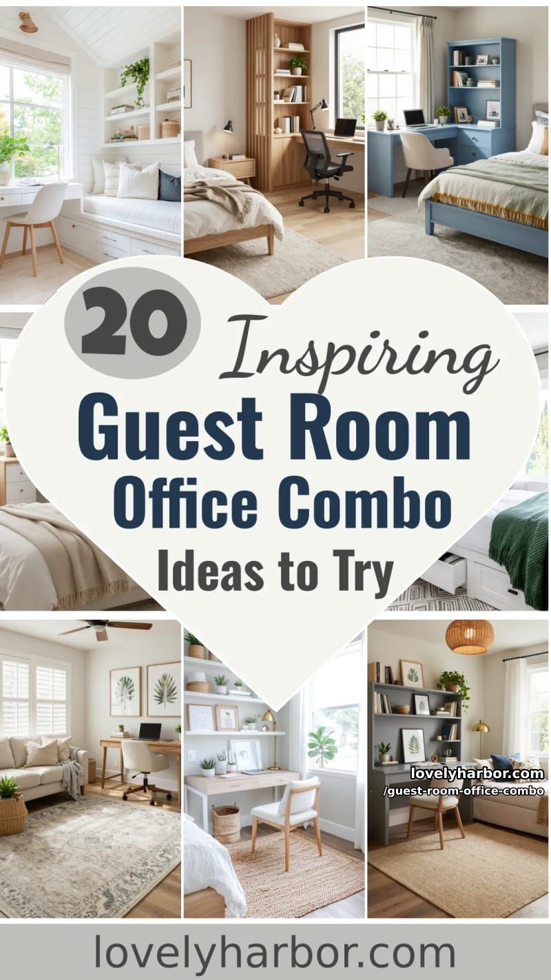 20 Inspiring Guest Room Office Combos to Try This Year 41 guest room office combo - Collage 40