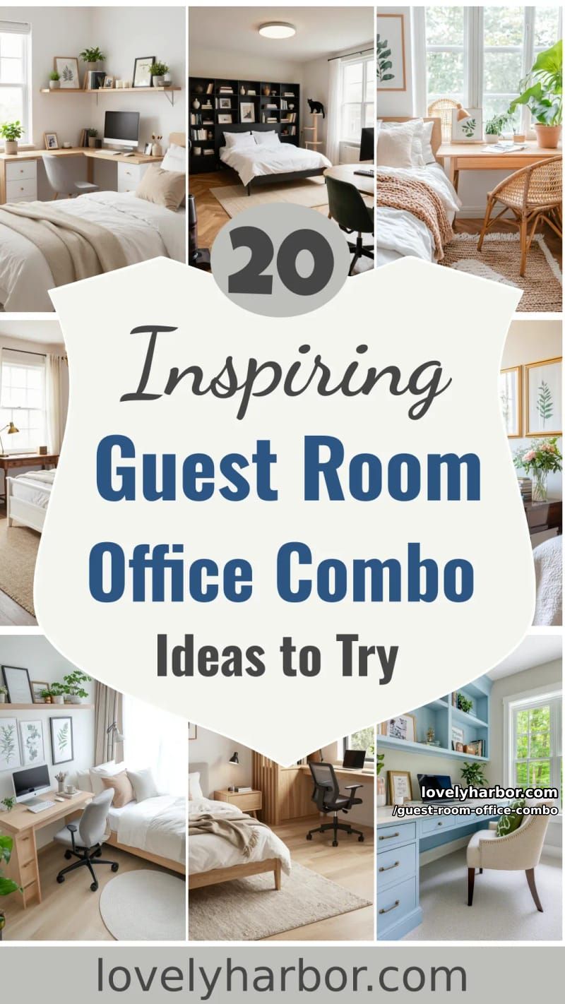 20 Inspiring Guest Room Office Combos to Try This Year 42 guest room office combo - Collage 41