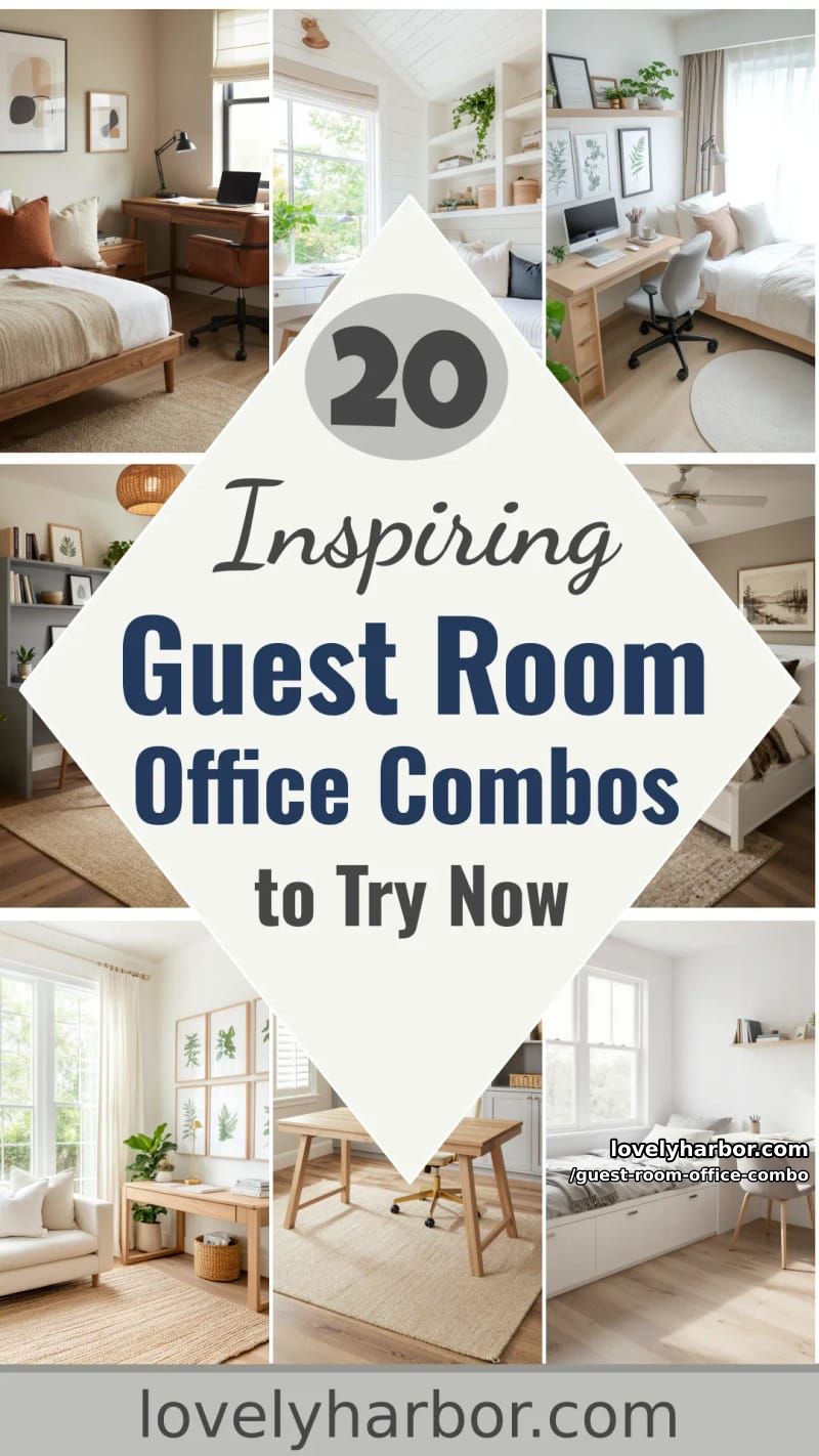 20 Inspiring Guest Room Office Combos to Try This Year 43 guest room office combo - Collage 42