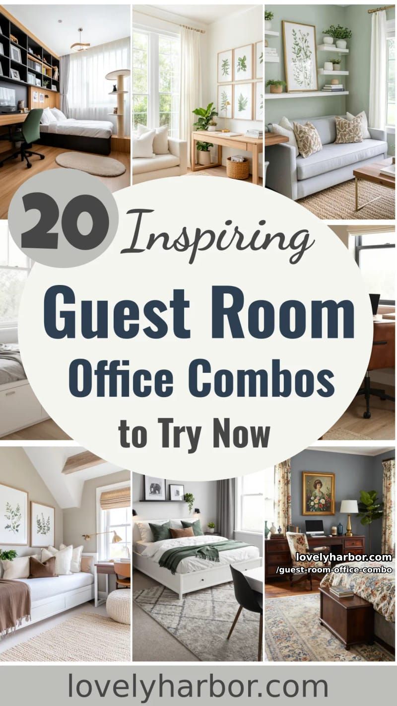 20 Inspiring Guest Room Office Combos to Try This Year 44 guest room office combo - Collage 43