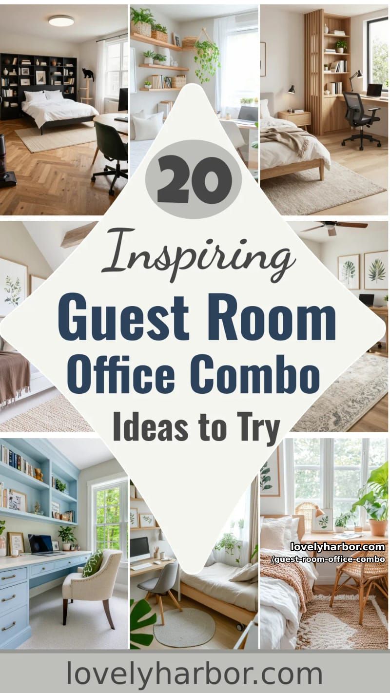 20 Inspiring Guest Room Office Combos to Try This Year 46 guest room office combo - Collage 45