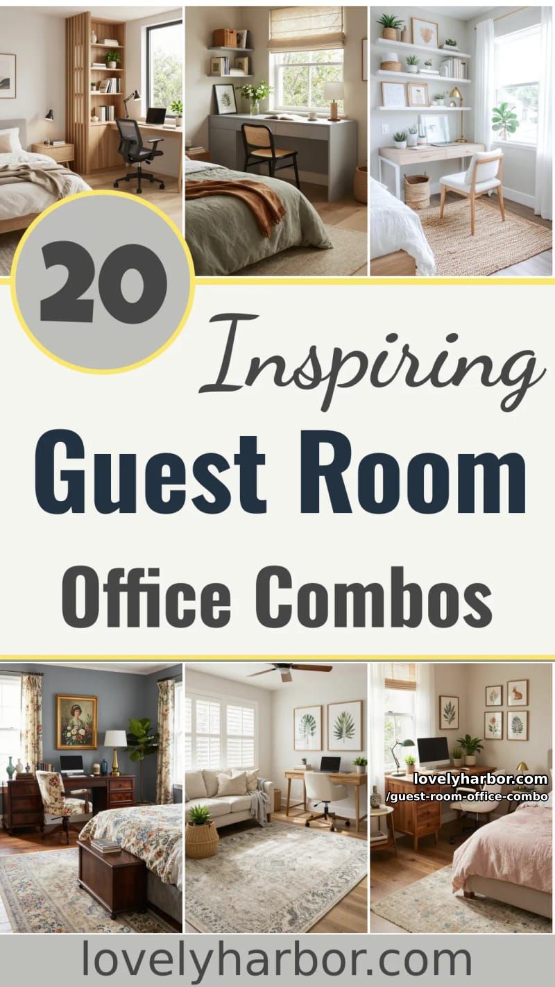 20 Inspiring Guest Room Office Combos to Try This Year 47 guest room office combo - Collage 46