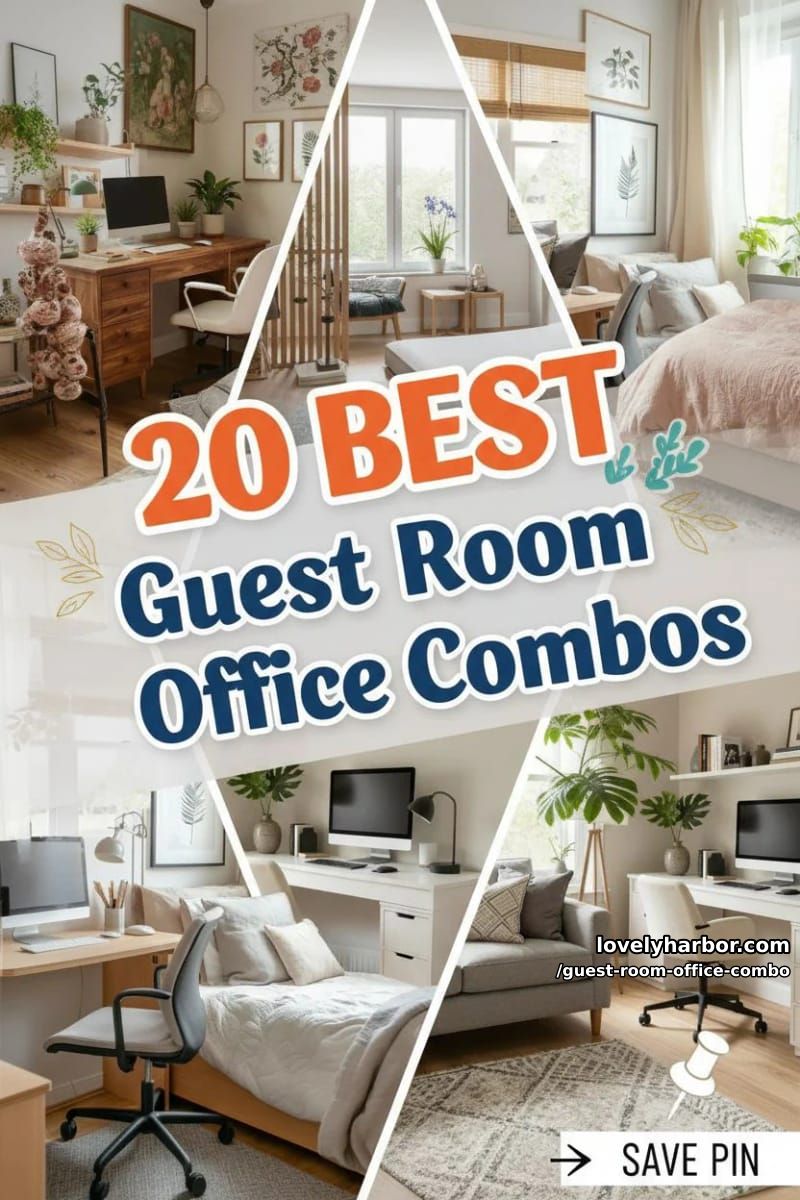 20 Inspiring Guest Room Office Combos to Try This Year 49 guest room office combo - Collage 48
