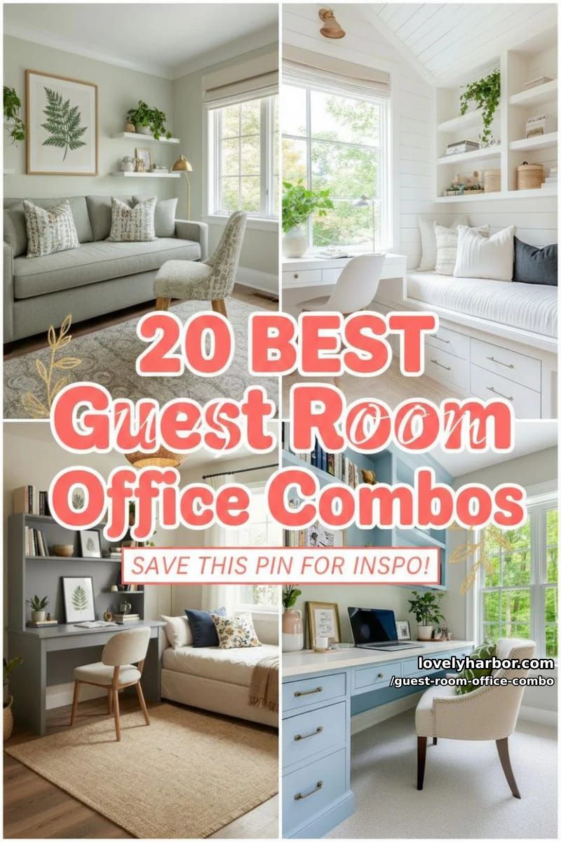 20 Inspiring Guest Room Office Combos to Try This Year 52 guest room office combo - Collage 51
