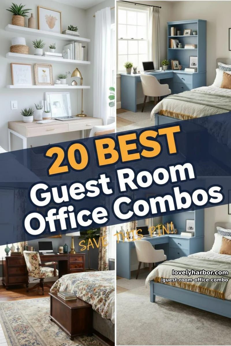 20 Inspiring Guest Room Office Combos to Try This Year 53 guest room office combo - Collage 52