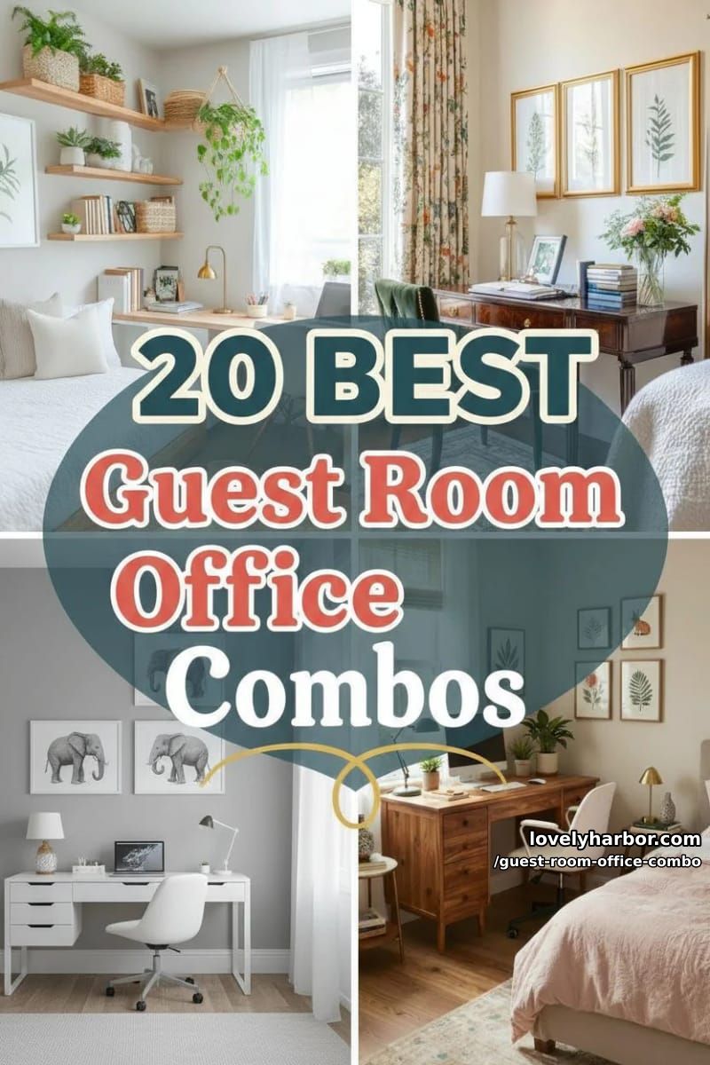 20 Inspiring Guest Room Office Combos to Try This Year 54 guest room office combo - Collage 53