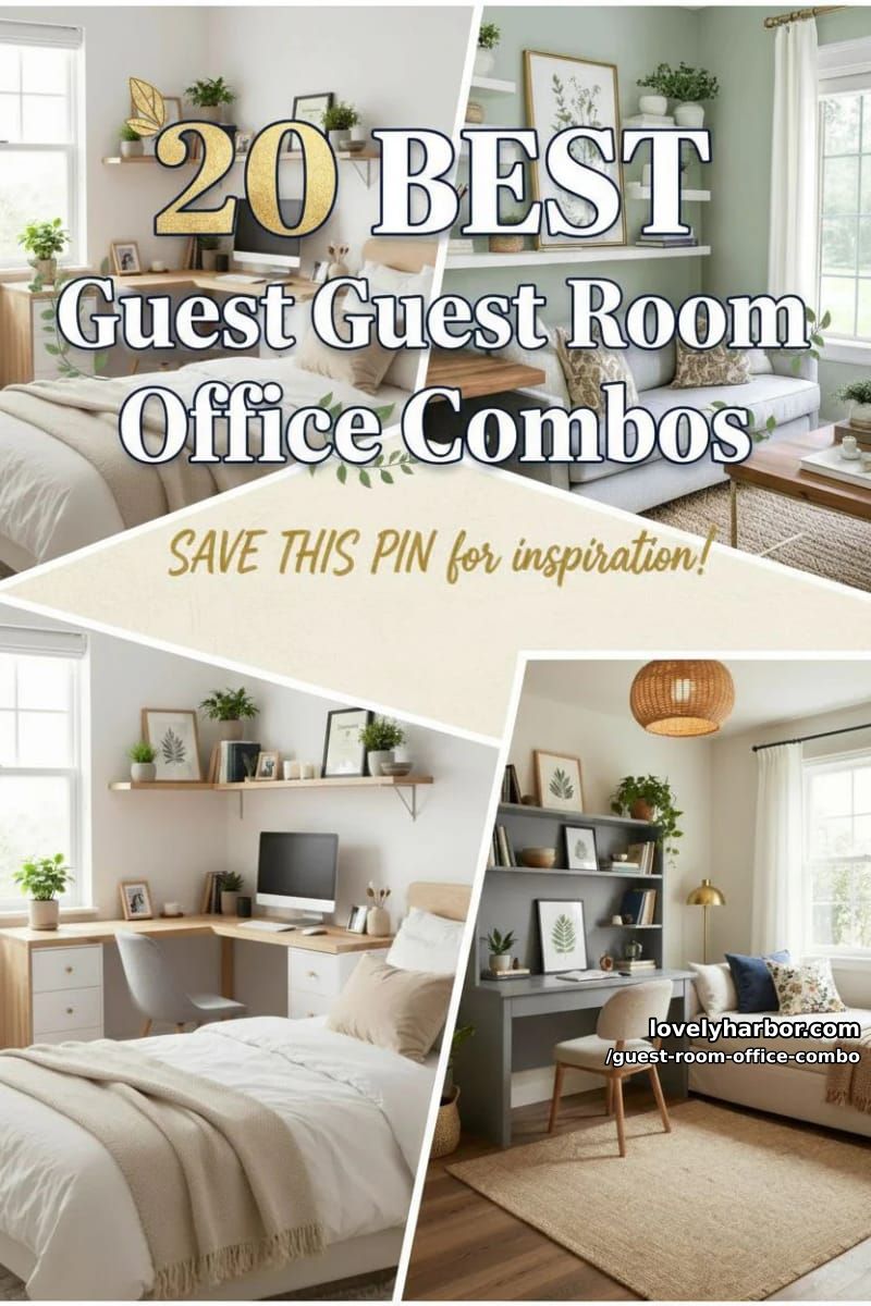 20 Inspiring Guest Room Office Combos to Try This Year 56 guest room office combo - Collage 55