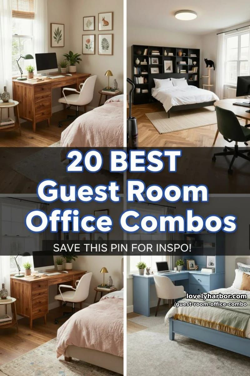 20 Inspiring Guest Room Office Combos to Try This Year 57 guest room office combo - Collage 56