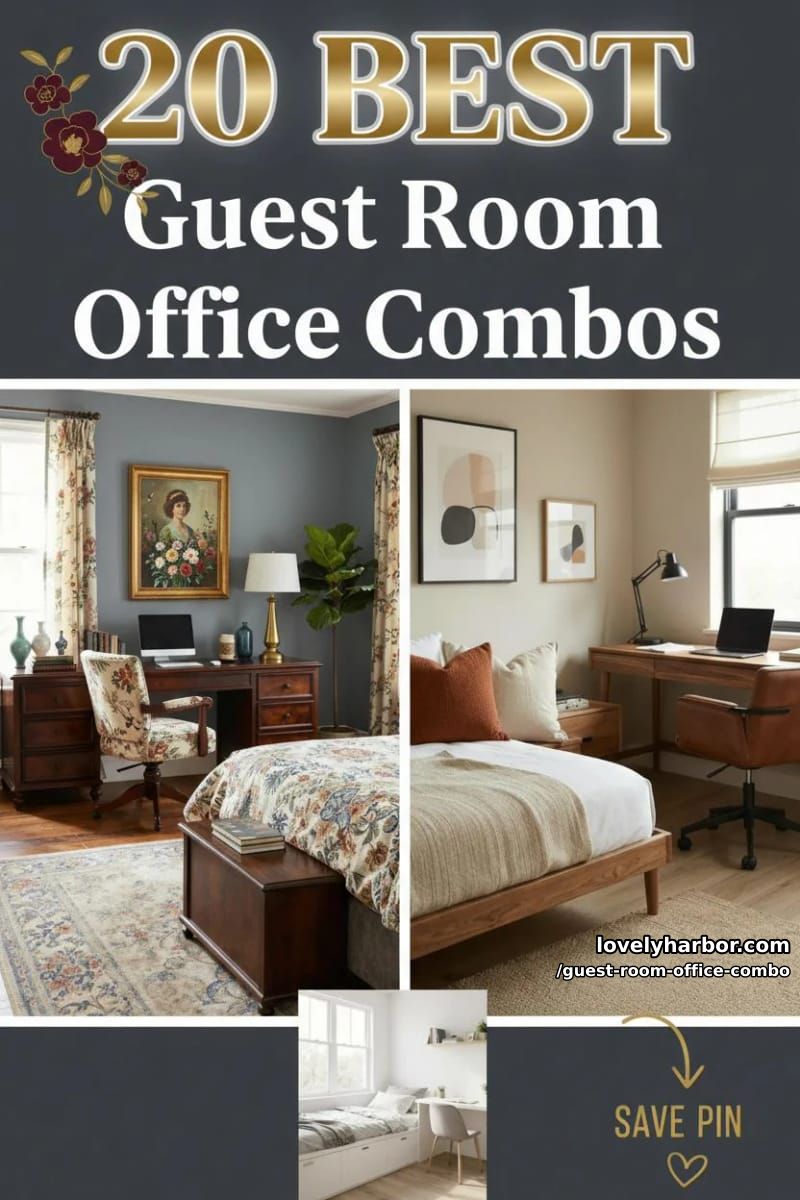 20 Inspiring Guest Room Office Combos to Try This Year 58 guest room office combo - Collage 57