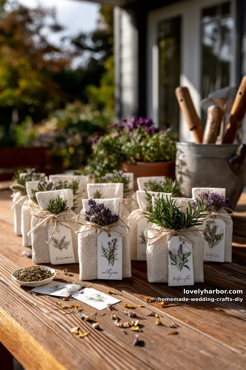19 Homemade Wedding Crafts DIY To Wow Your Guests 24 handmade seed packet wedding favors with botanical illustrations 1