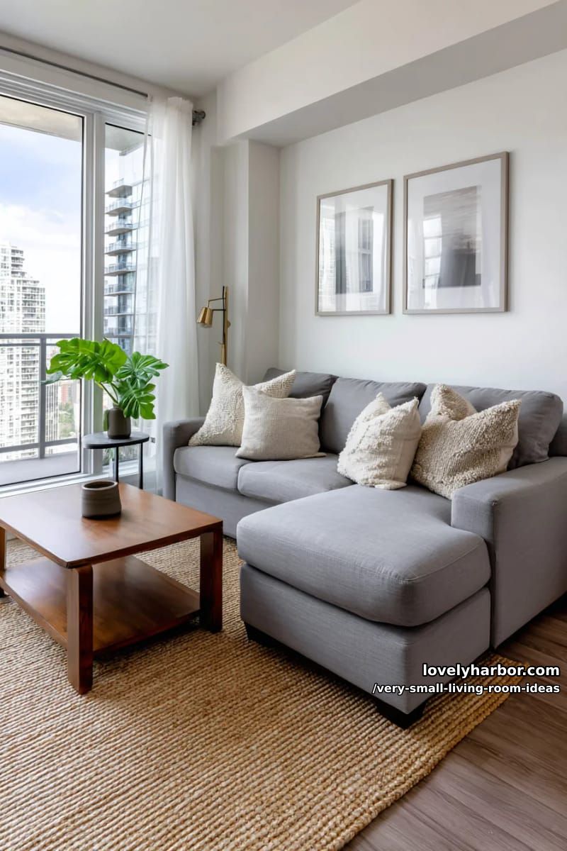 l-shaped sectional hugging the corner to maximize every inch 1