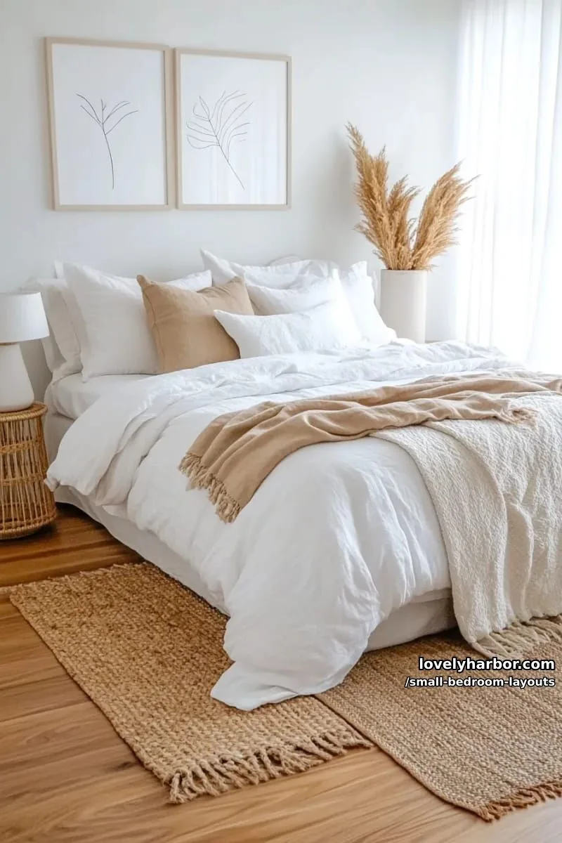 layered area rugs in neutral tones for a warm, multi-textured ambiance 1