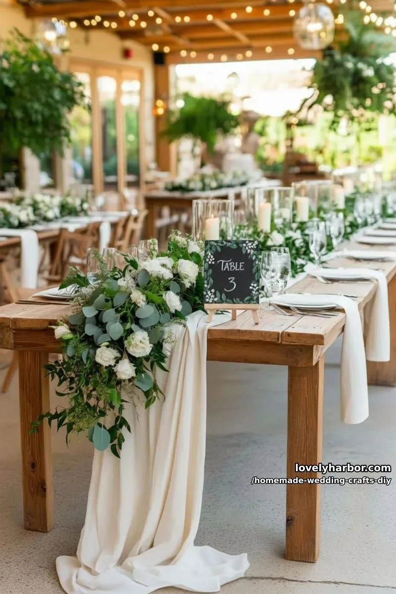 19 Homemade Wedding Crafts DIY To Wow Your Guests 28 mini chalkboard easel table numbers with botanical or greenery borders 1