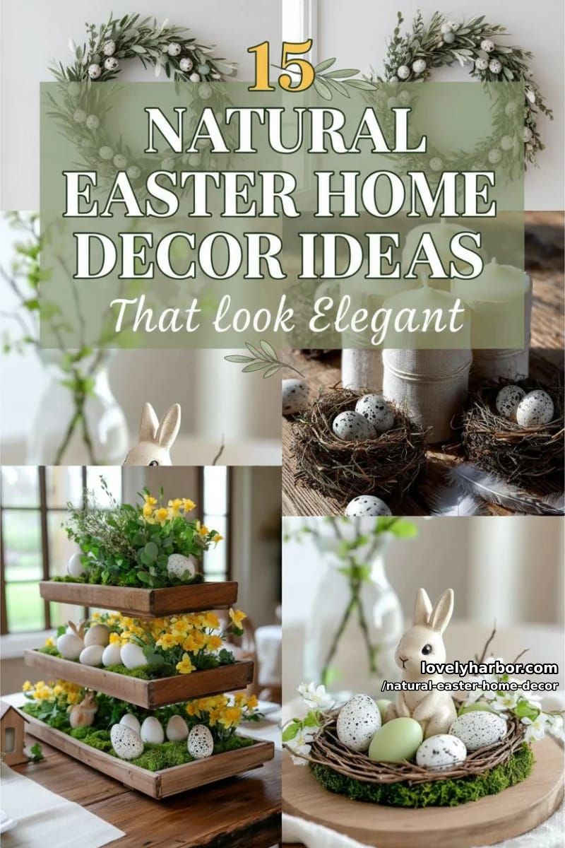 15 Natural Easter Home Décor Ideas That Are Simple Yet Elegant 35 natural easter home decor - Collage 34