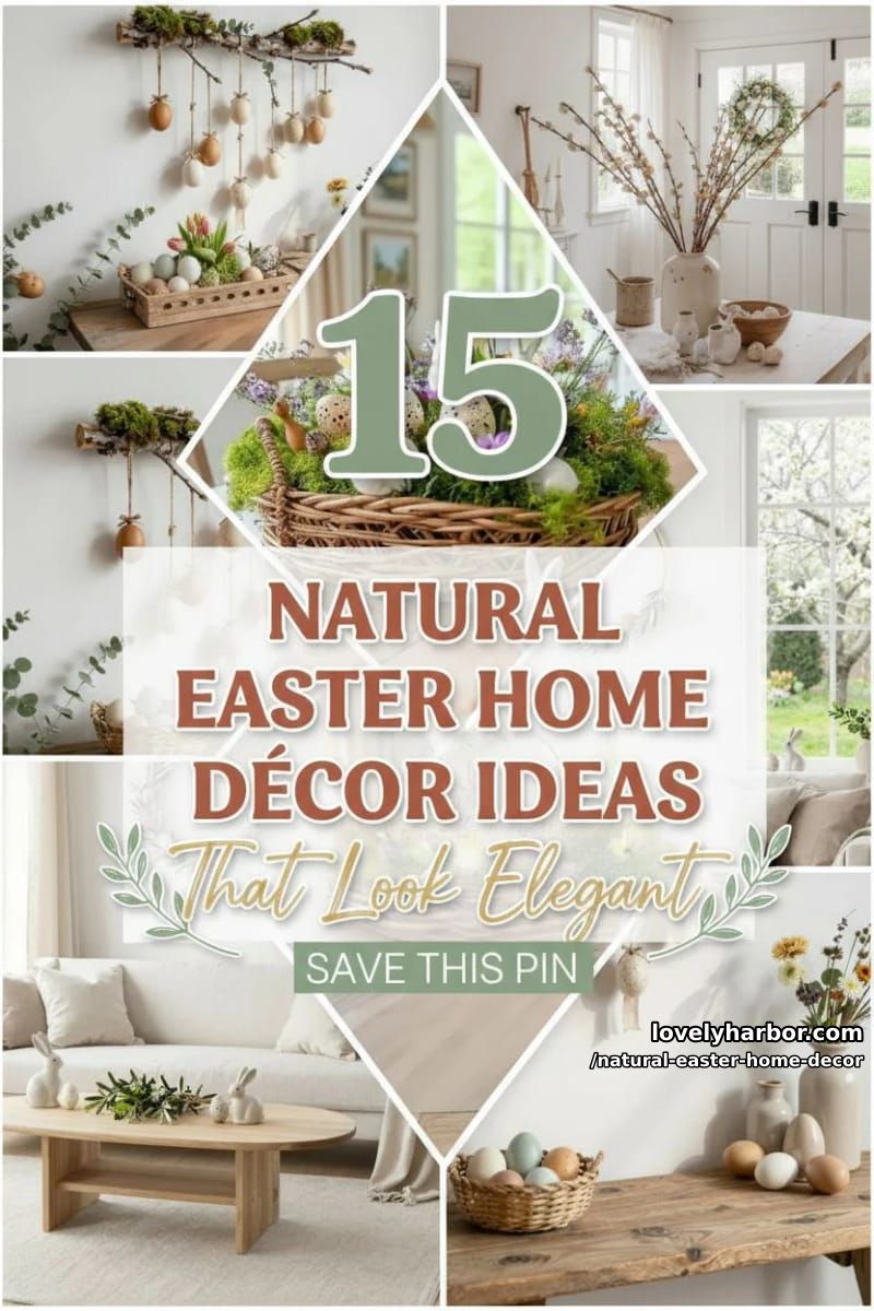 15 Natural Easter Home Décor Ideas That Are Simple Yet Elegant 38 natural easter home decor - Collage 37