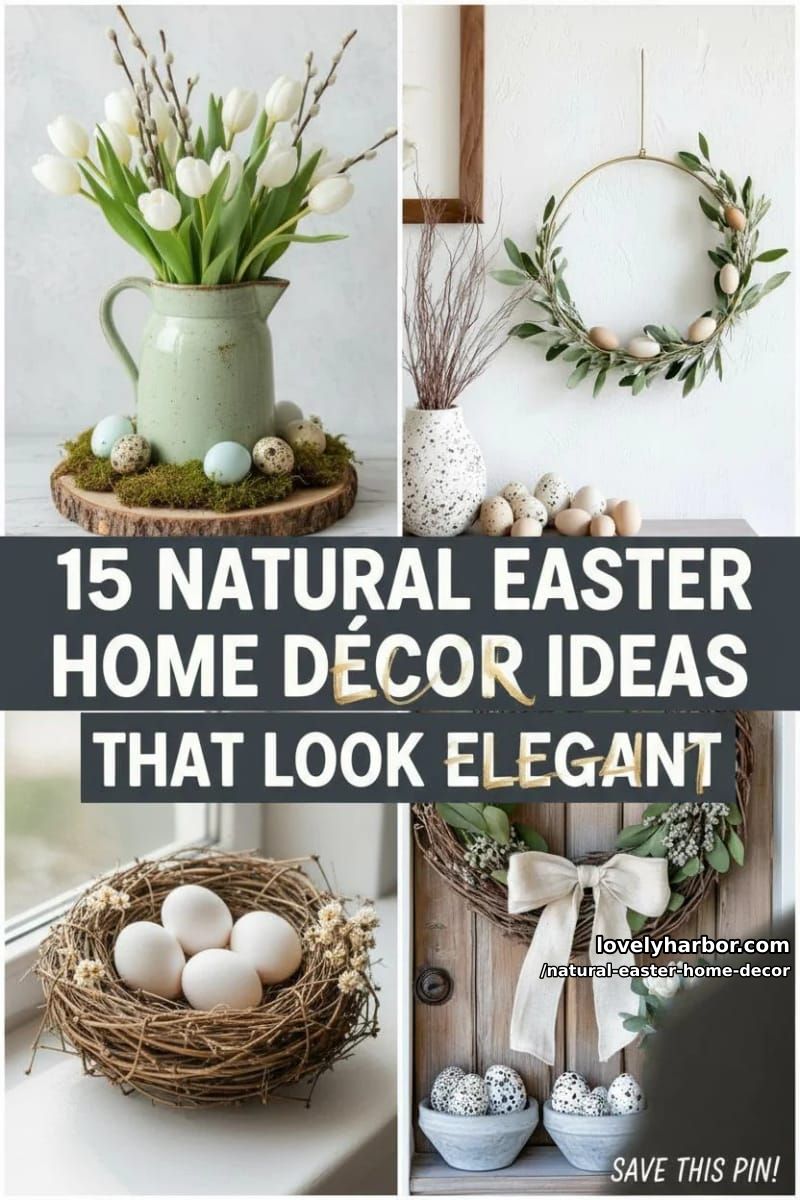 15 Natural Easter Home Décor Ideas That Are Simple Yet Elegant 39 natural easter home decor - Collage 38