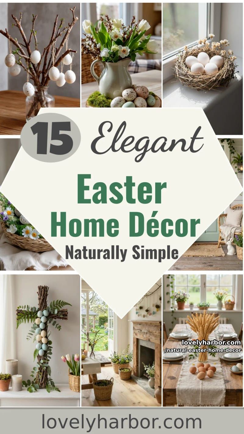 15 Natural Easter Home Décor Ideas That Are Simple Yet Elegant 40 natural easter home decor - Collage 39