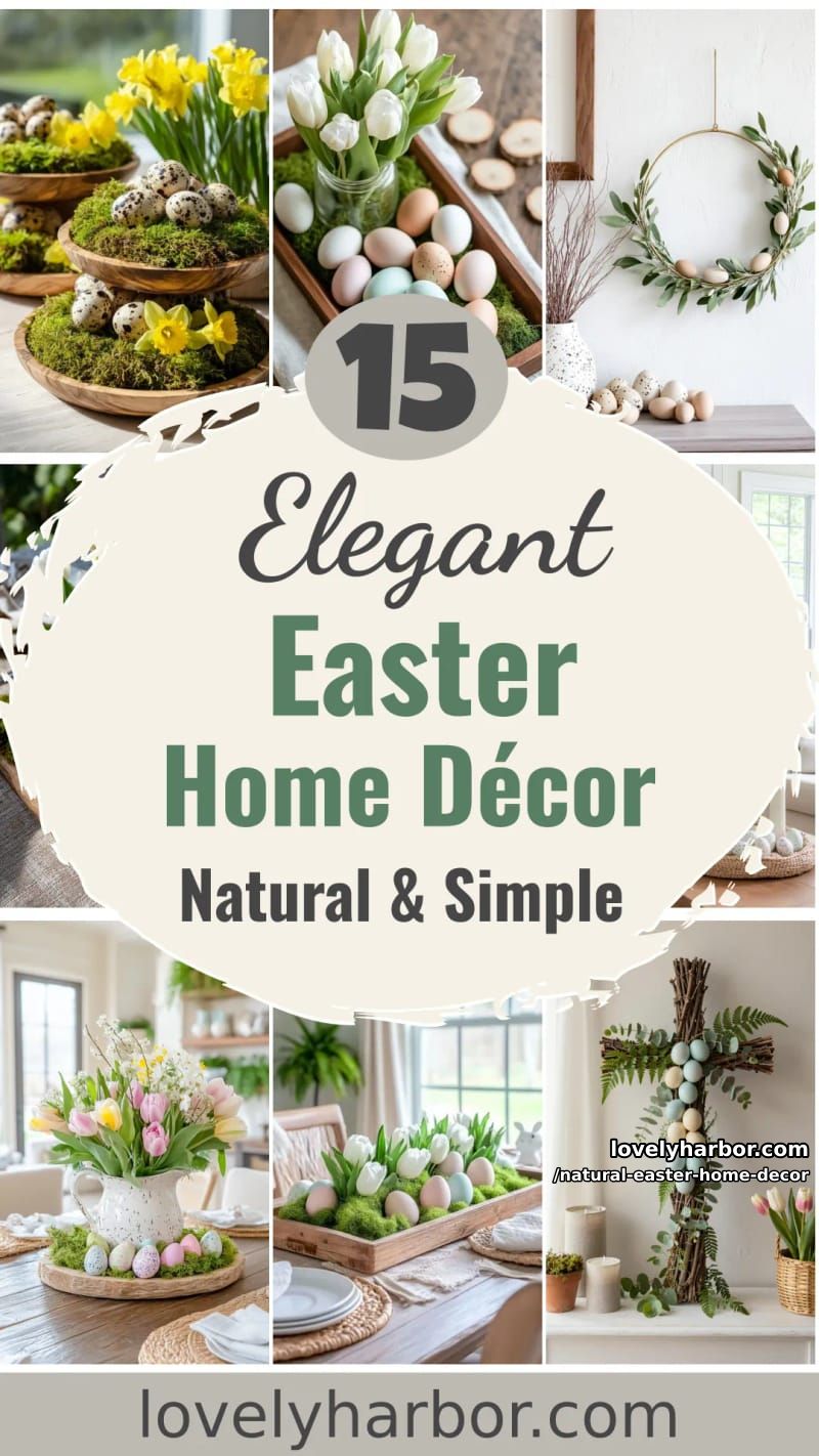 15 Natural Easter Home Décor Ideas That Are Simple Yet Elegant 42 natural easter home decor - Collage 41