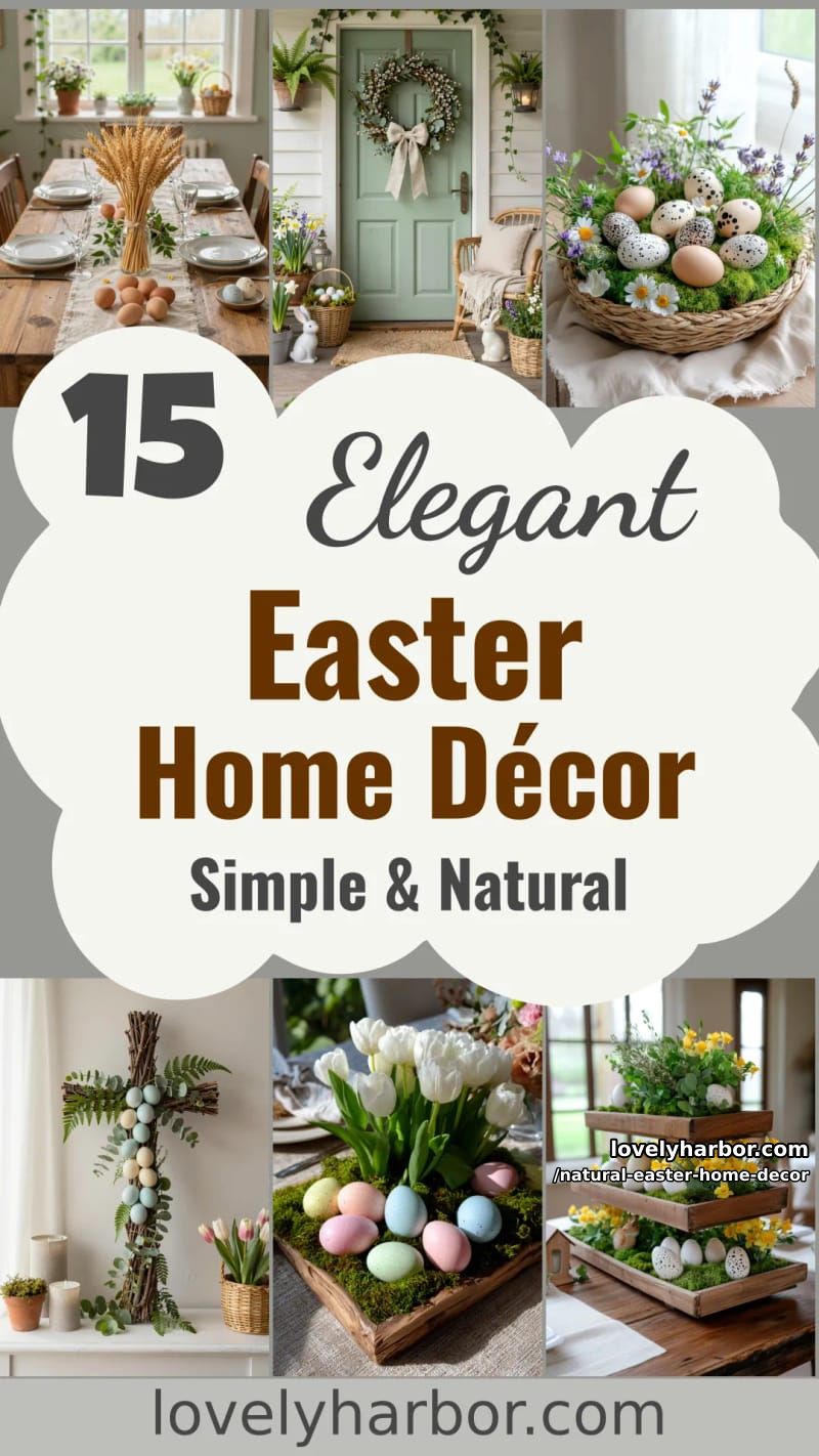 15 Natural Easter Home Décor Ideas That Are Simple Yet Elegant 43 natural easter home decor - Collage 42