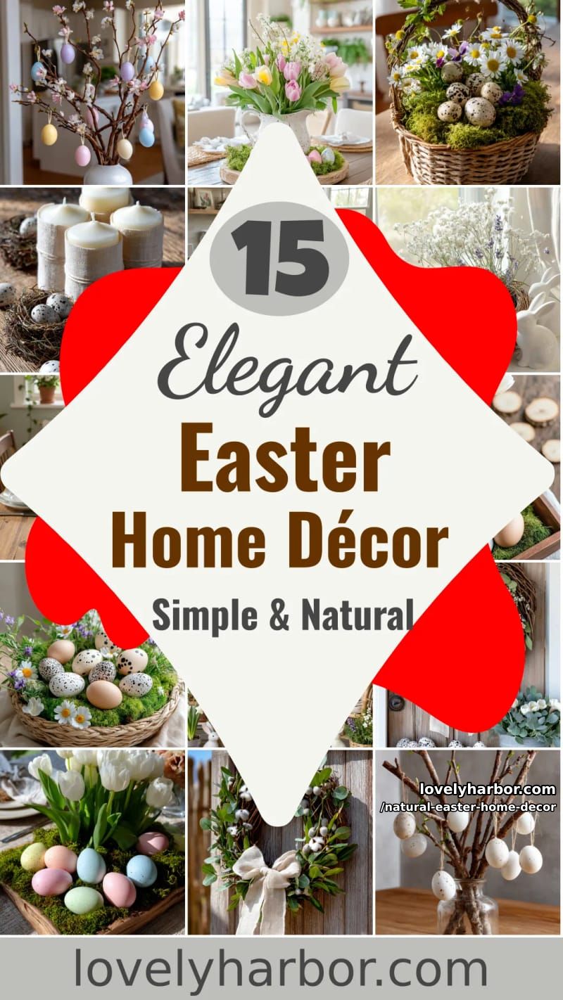 15 Natural Easter Home Décor Ideas That Are Simple Yet Elegant 44 natural easter home decor - Collage 43