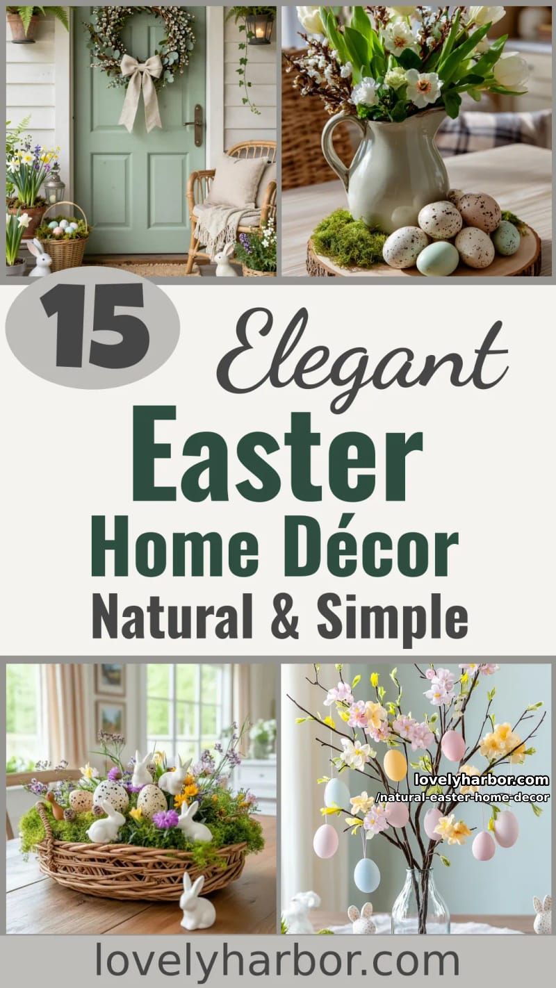 15 Natural Easter Home Décor Ideas That Are Simple Yet Elegant 46 natural easter home decor - Collage 45
