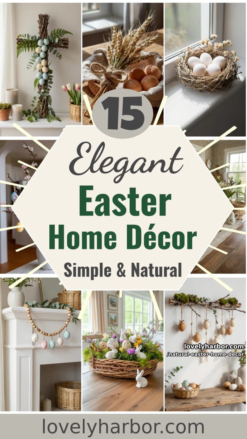 15 Natural Easter Home Décor Ideas That Are Simple Yet Elegant 50 natural easter home decor - Collage 49