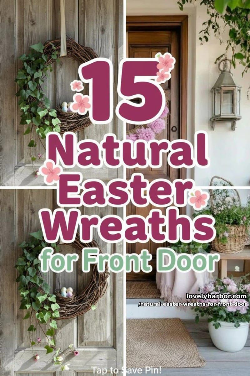 15 Natural Easter Wreaths For Front Door For A Fresh Spring Welcome 46 natural easter wreaths for front door - Collage 45
