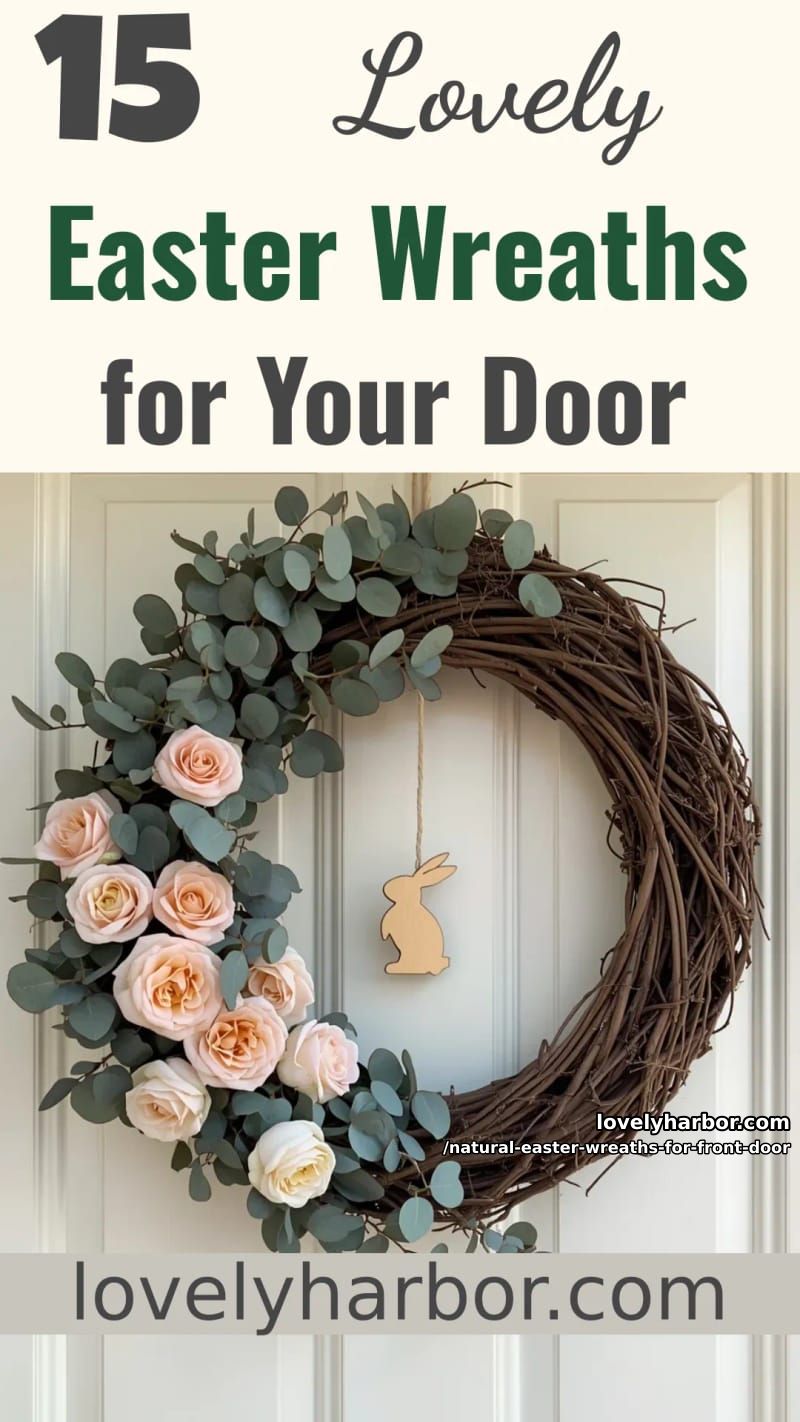 15 Natural Easter Wreaths For Front Door For A Fresh Spring Welcome 58 natural easter wreaths for front door - Collage 57