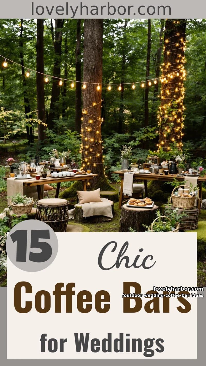 15 Outdoor Wedding Coffee Bar Ideas Adding Warmth To Your Big Day 42 outdoor wedding coffee bar ideas - Collage 41