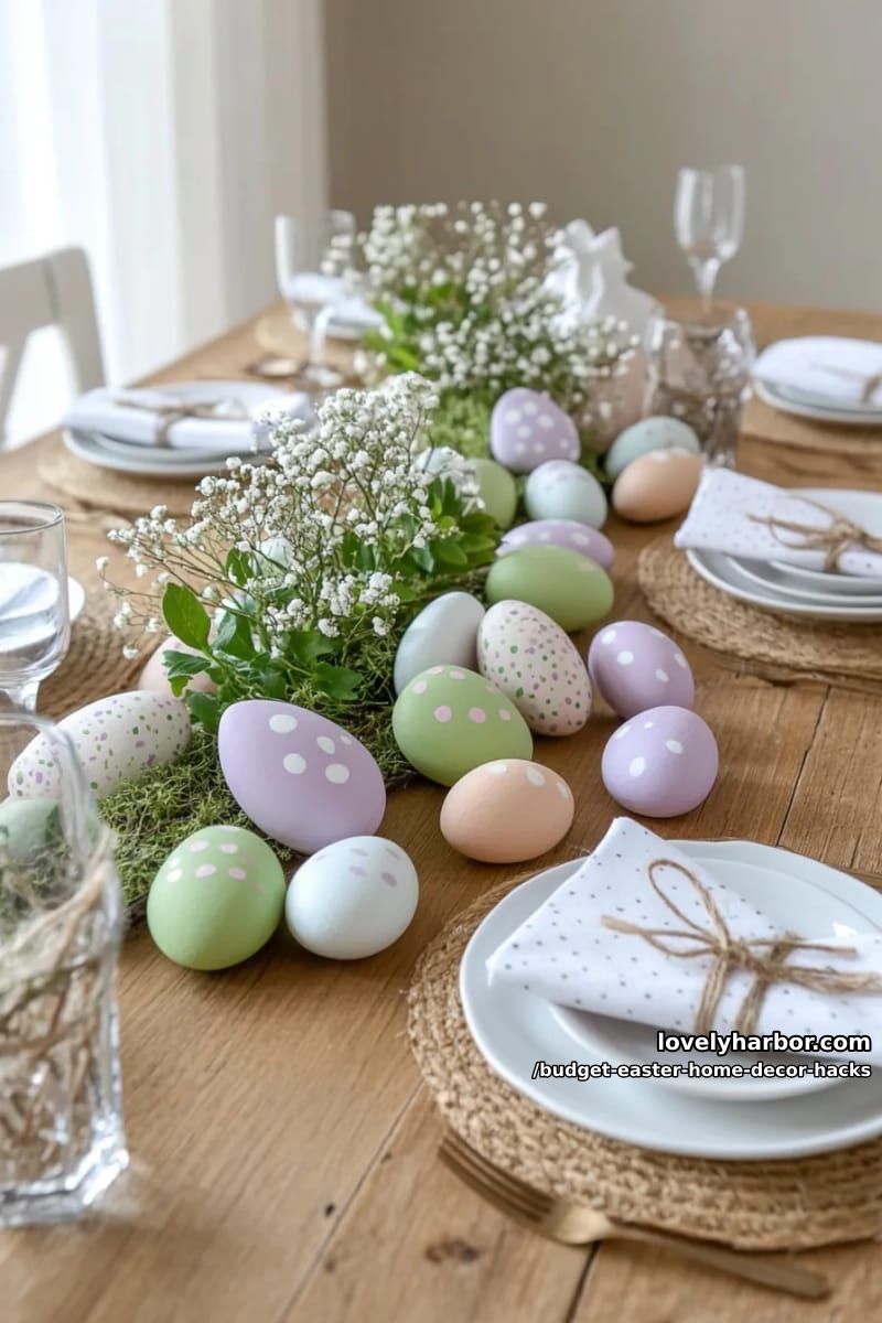 painted rocks as whimsical easter egg table scatter 1
