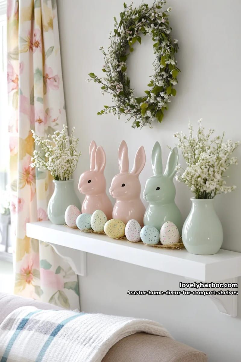pastel ceramic bunny trio 1