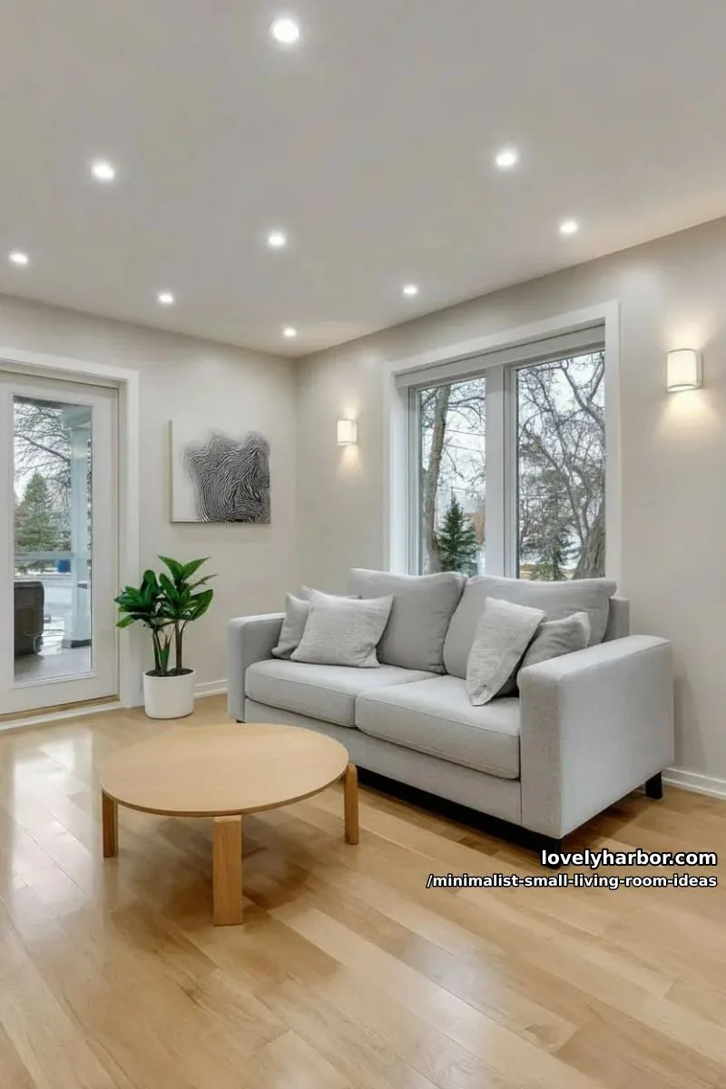 recessed ceiling lighting paired with discreet wall sconces 1