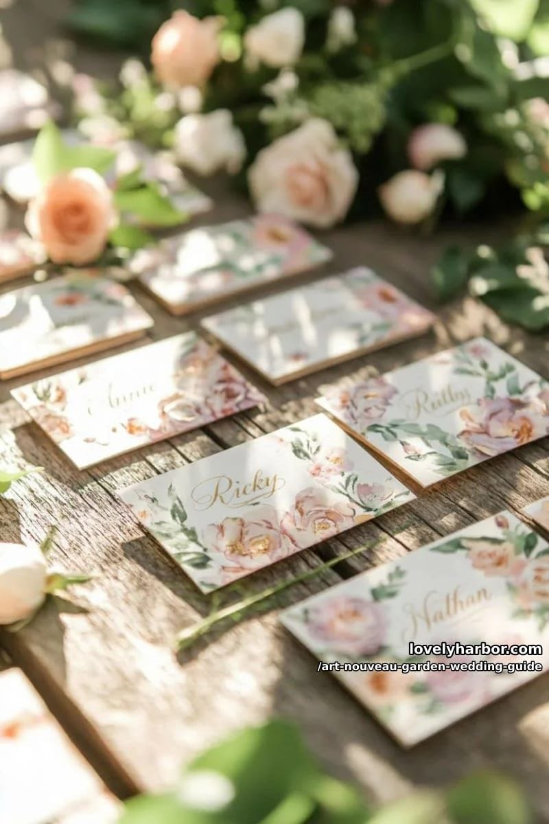 The Ultimate Art Nouveau Garden Wedding Guide: Timeless Romance Meets Nature 6 romantic, handcrafted details 1